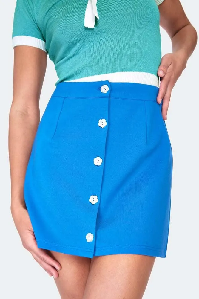 60s Mini Button Front Skirt