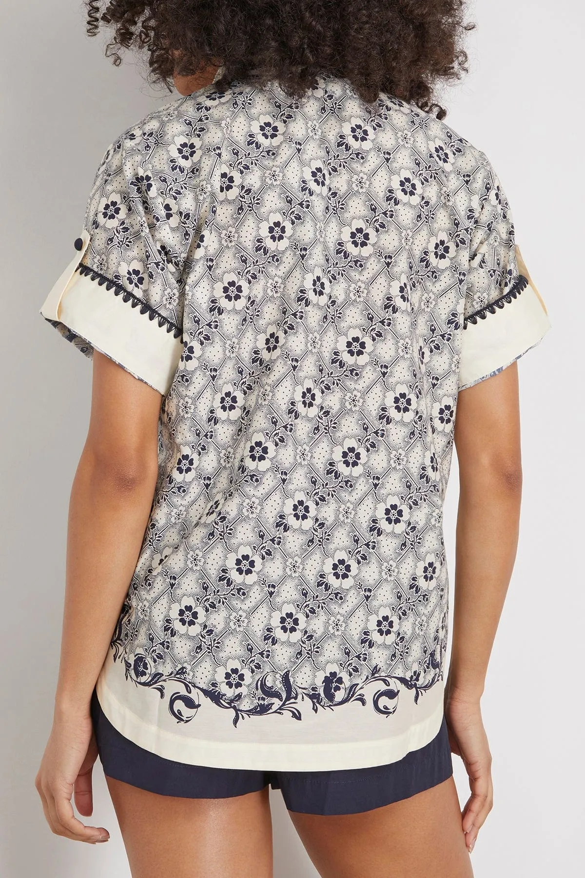 Airlie Shirt in Navy/Cream