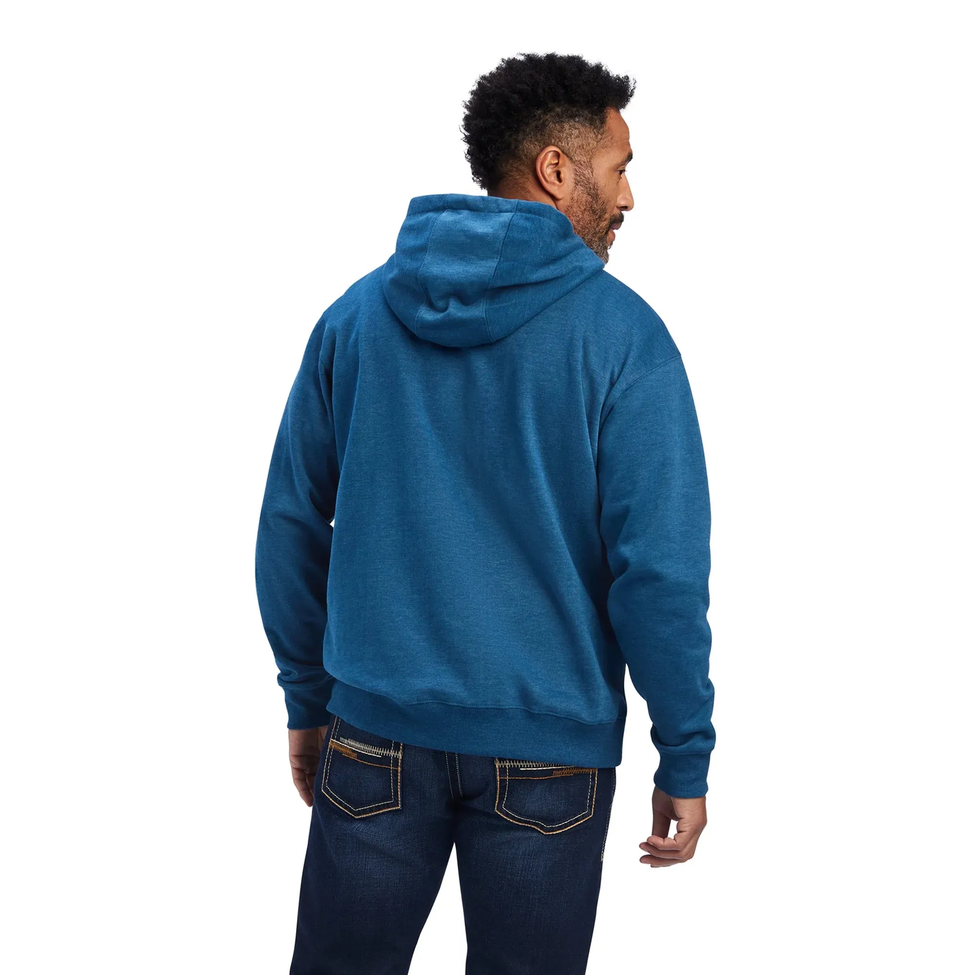 Ariat Mens Logo Hoodie | Poseidon Heather