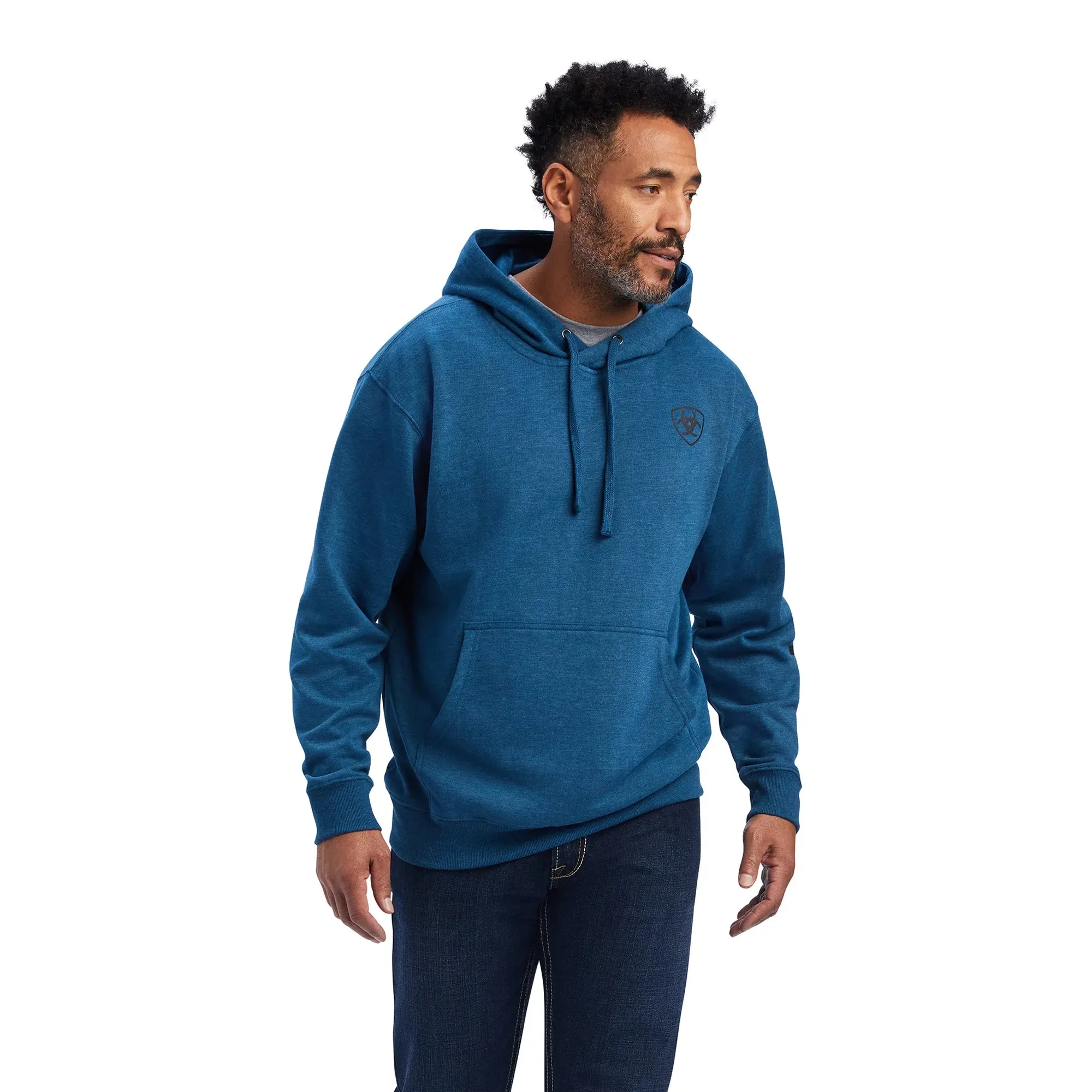 Ariat Mens Logo Hoodie | Poseidon Heather