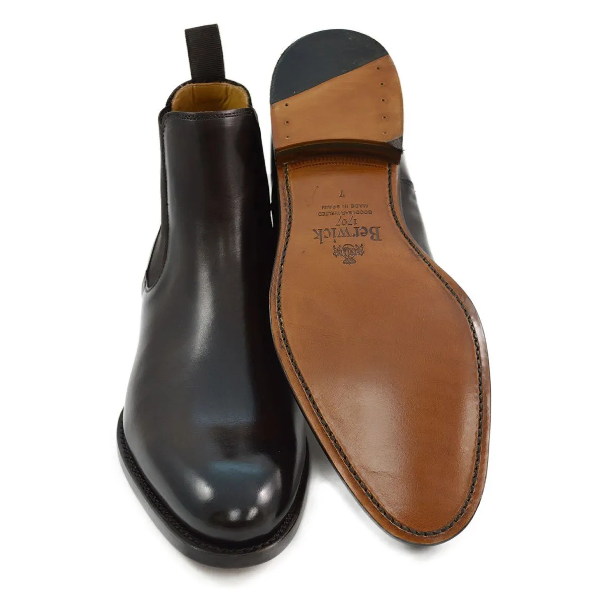 Berwick 1707 Chelsea Boot (303) - Dark Brown Calf