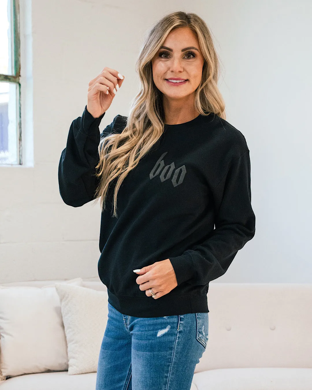 Boo Black Sweatshirt