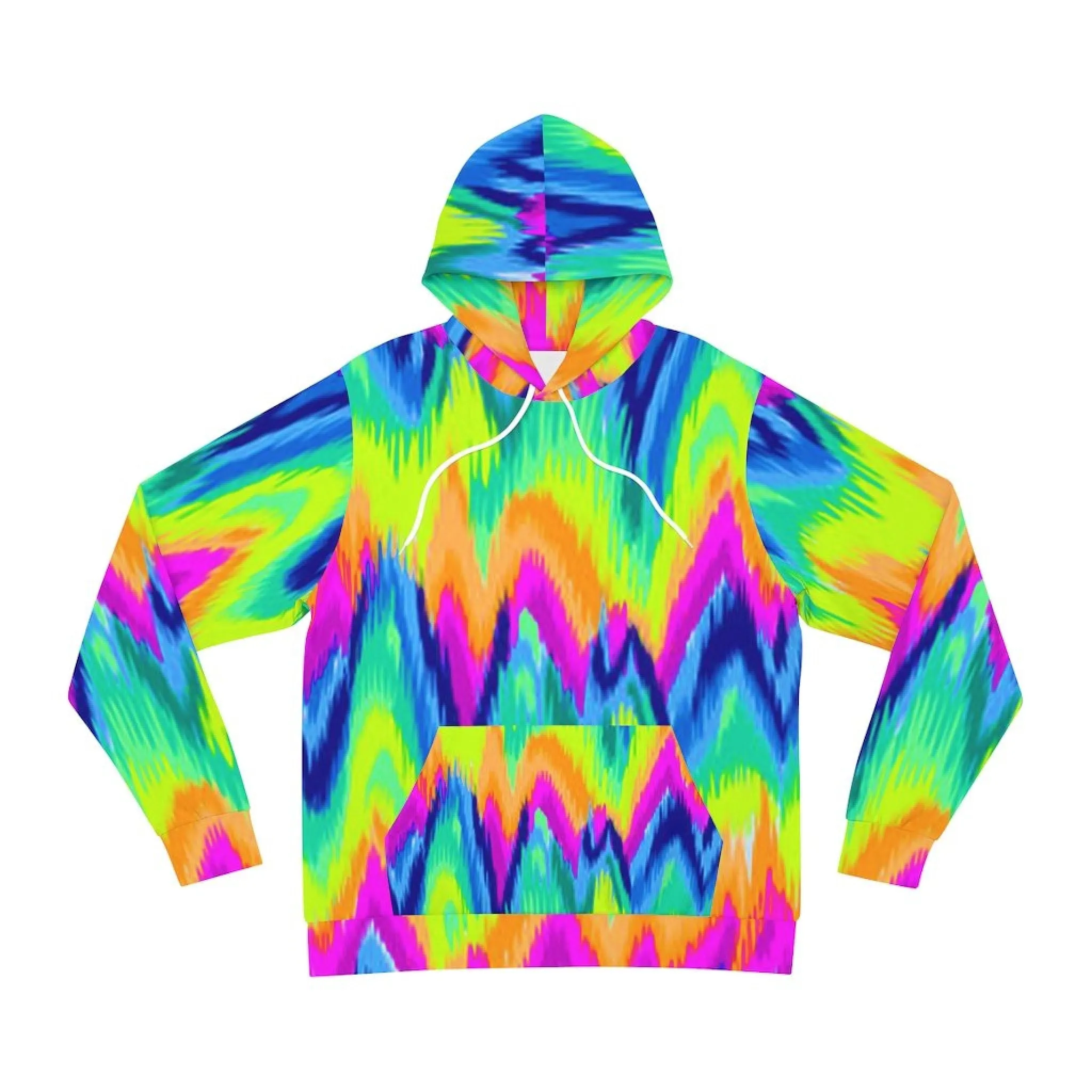 Bynelo Neon Tie Dye Unisex Fashion Hoodie