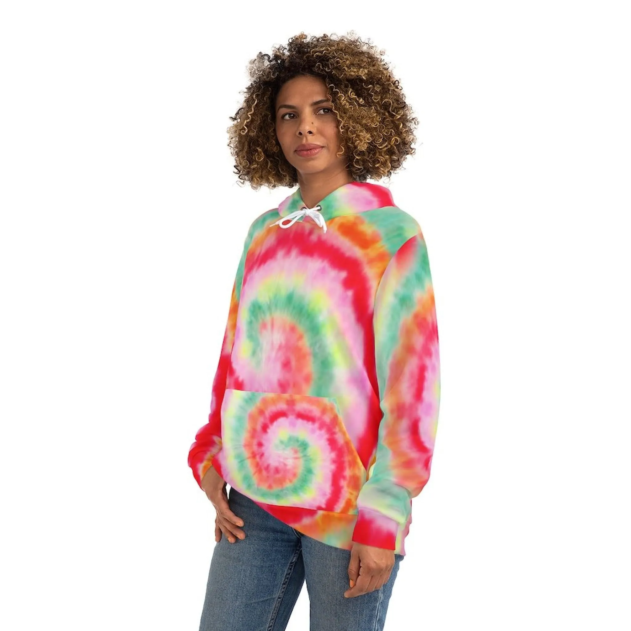 Bynelo Tie Dye Rainbow Unisex Fashion Hoodie