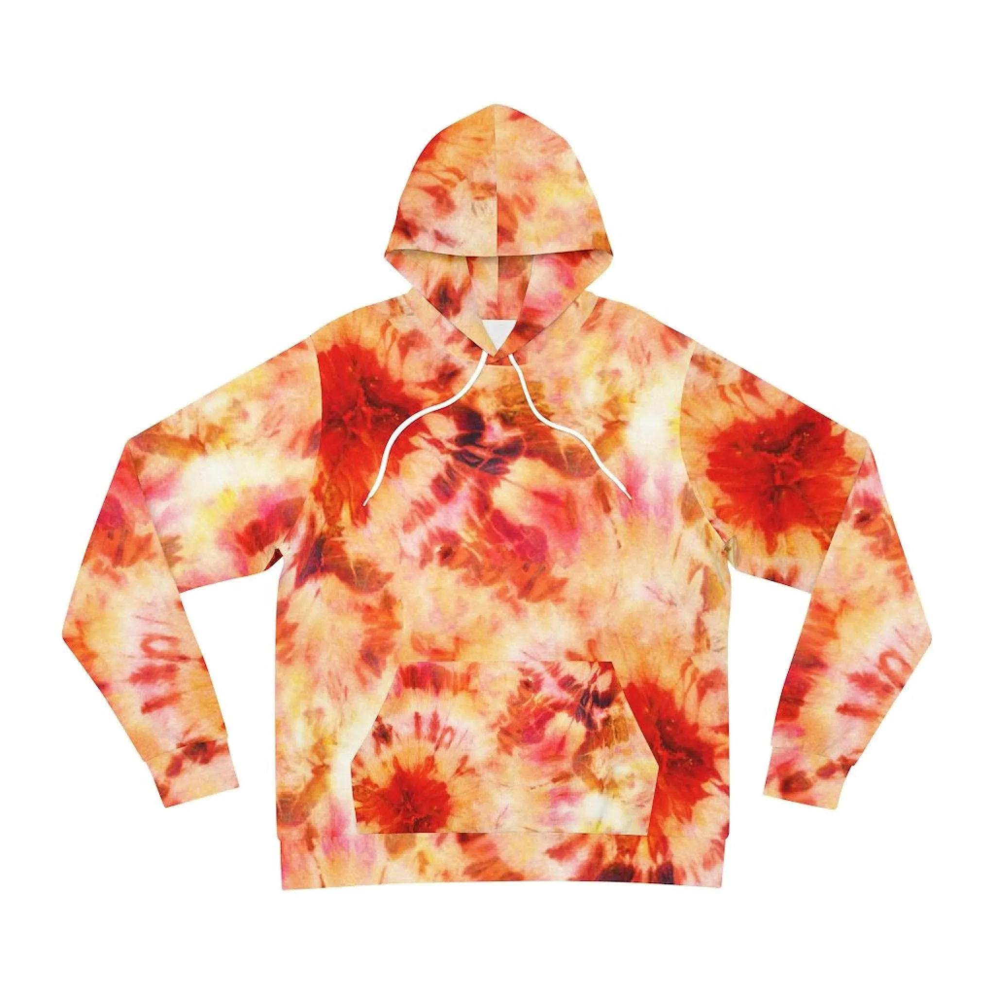 Bynelo Tie Dye Unisex Orange Fashion Hoodie