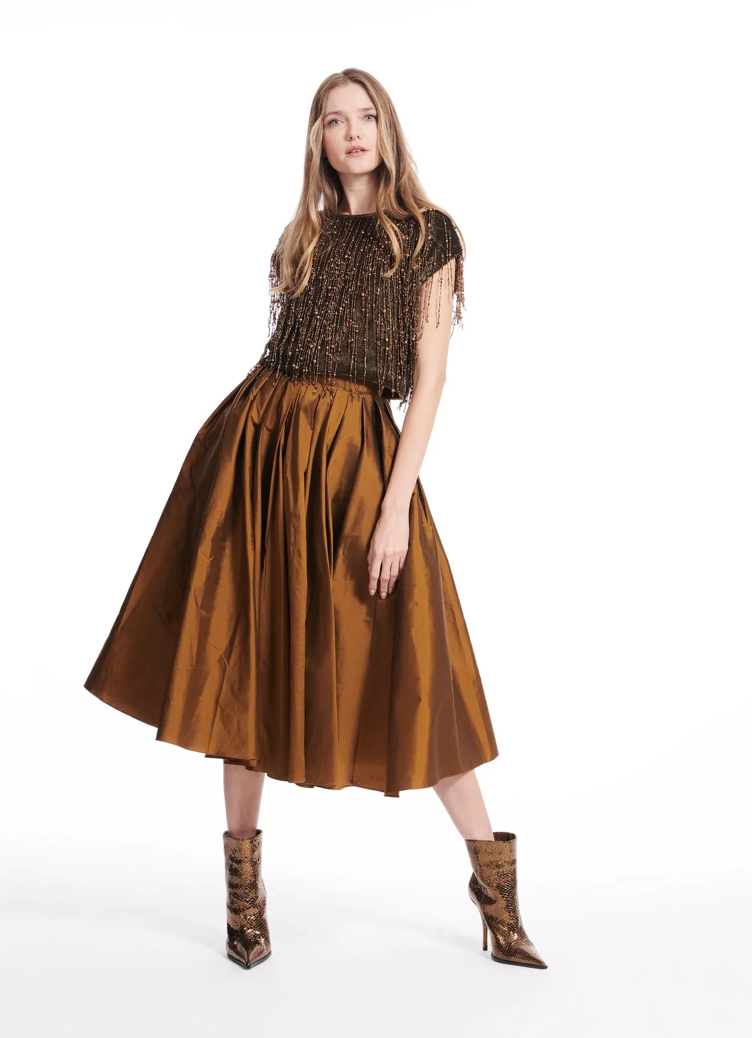 Emily Shalant Silk Party Skirt - (three colors)