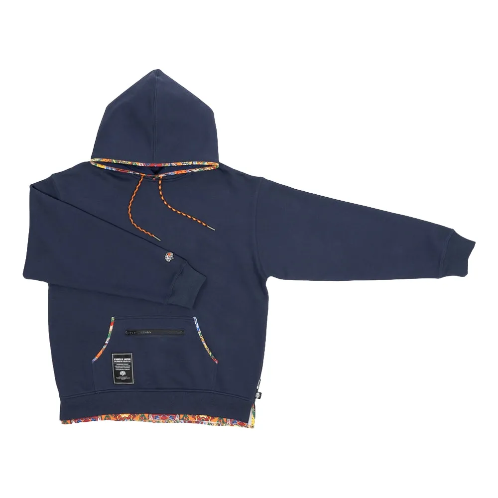 FAIRFAX COOGI PATTERN - DOUBLE HAT WITH LAYER HOODIES-DARK BLUE