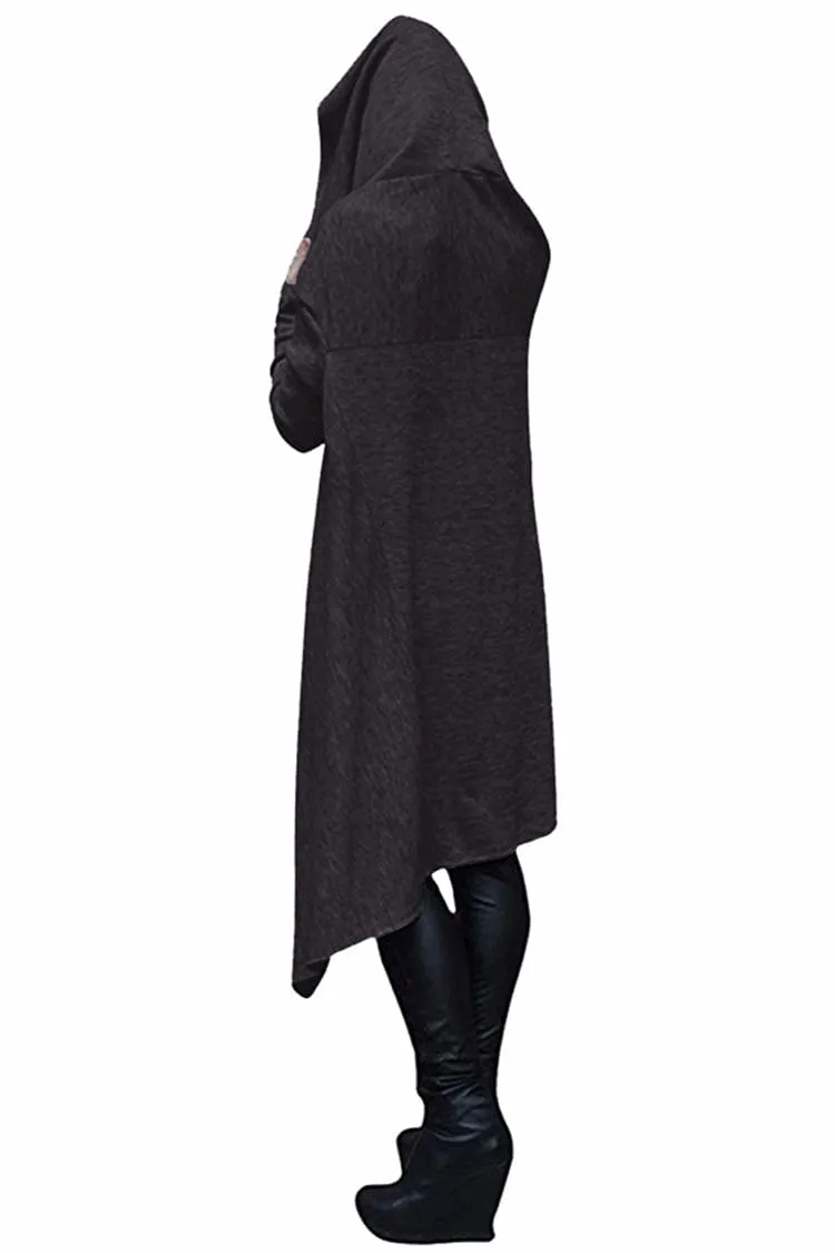 Faith Long Asymmetrical Hem Hoodie with Center Pocket - S-5XL - 4 Colors