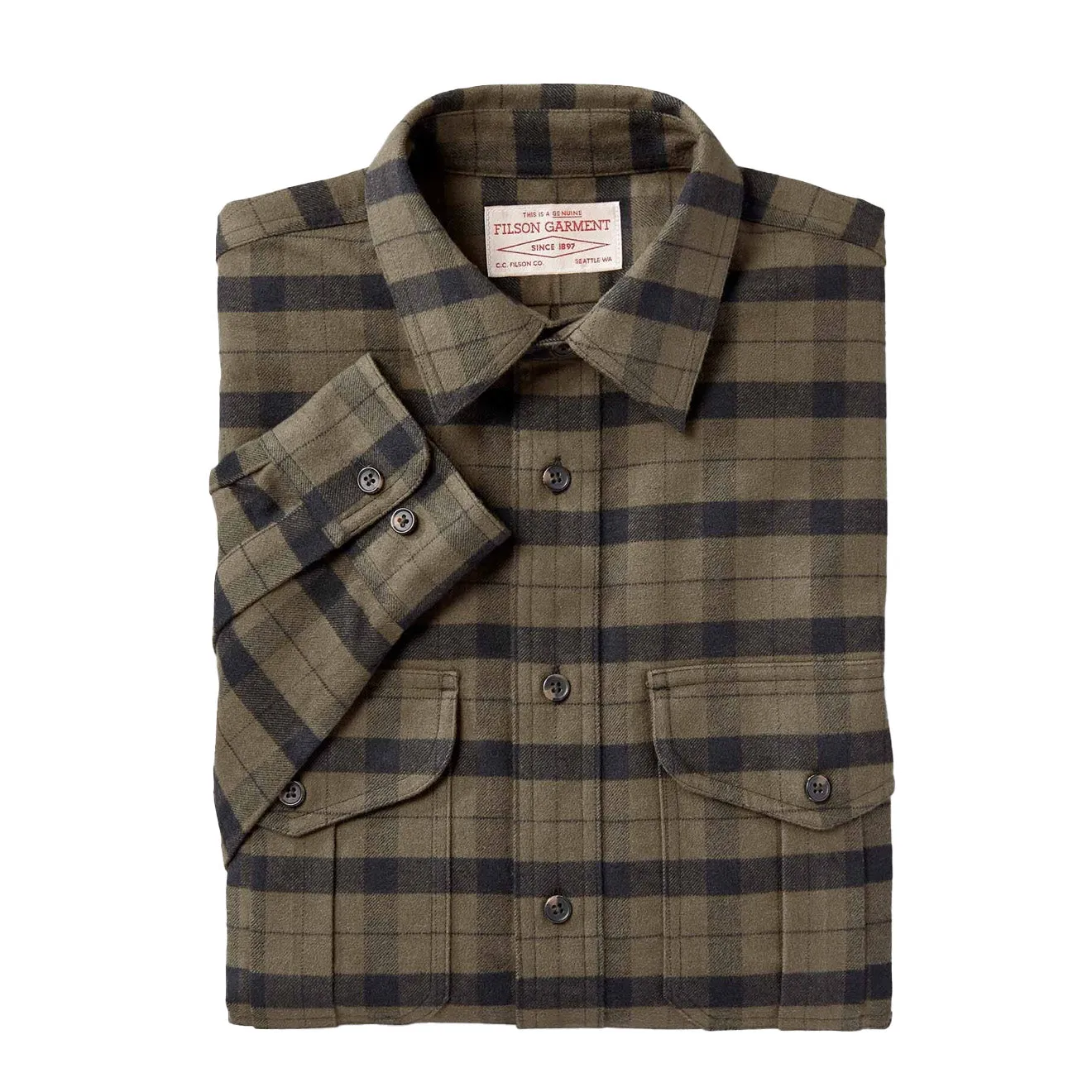 Filson Alaskan Guide Shirt Otter Green / Black