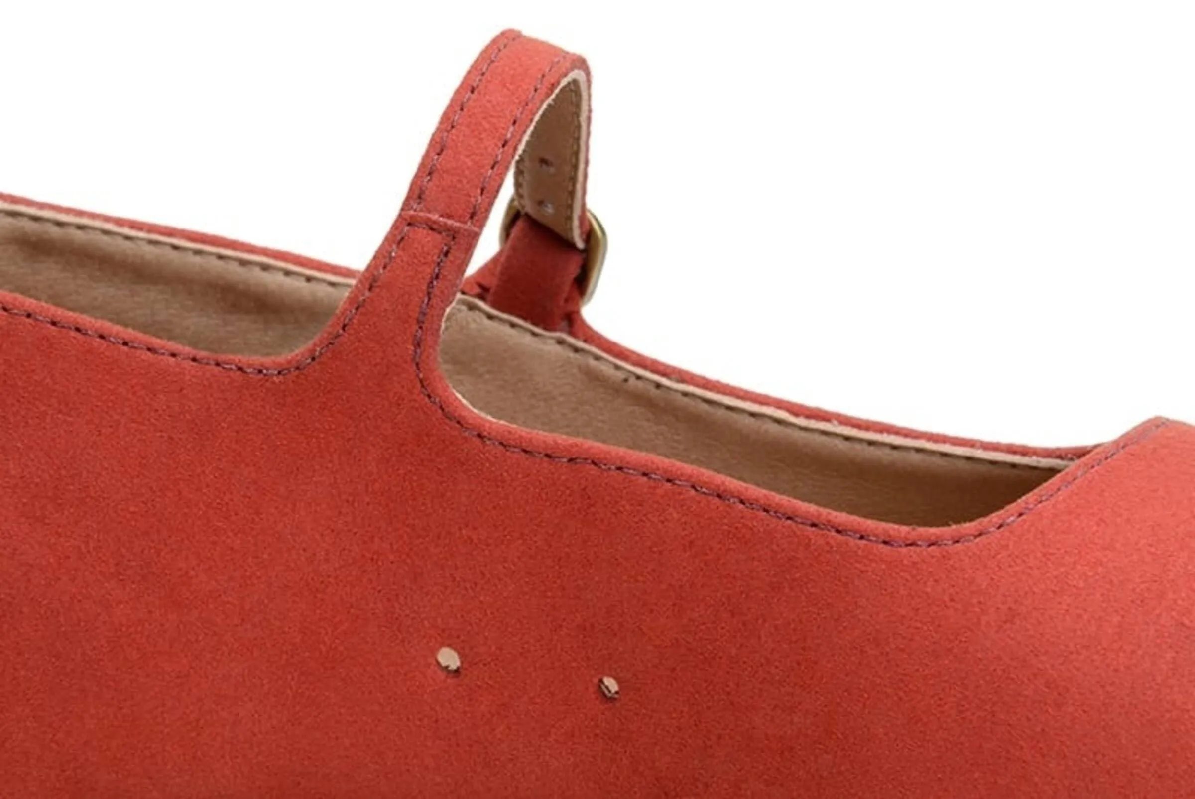 'Gabriella' vegan-suede flats by Ahimsa Shoes - red