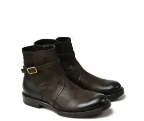 Harvard Coffe Buckle Zip Mid Boots