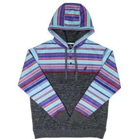 'Hooey' Men's Cali Jimmy Hoody - Charcoal / Multi Stripe