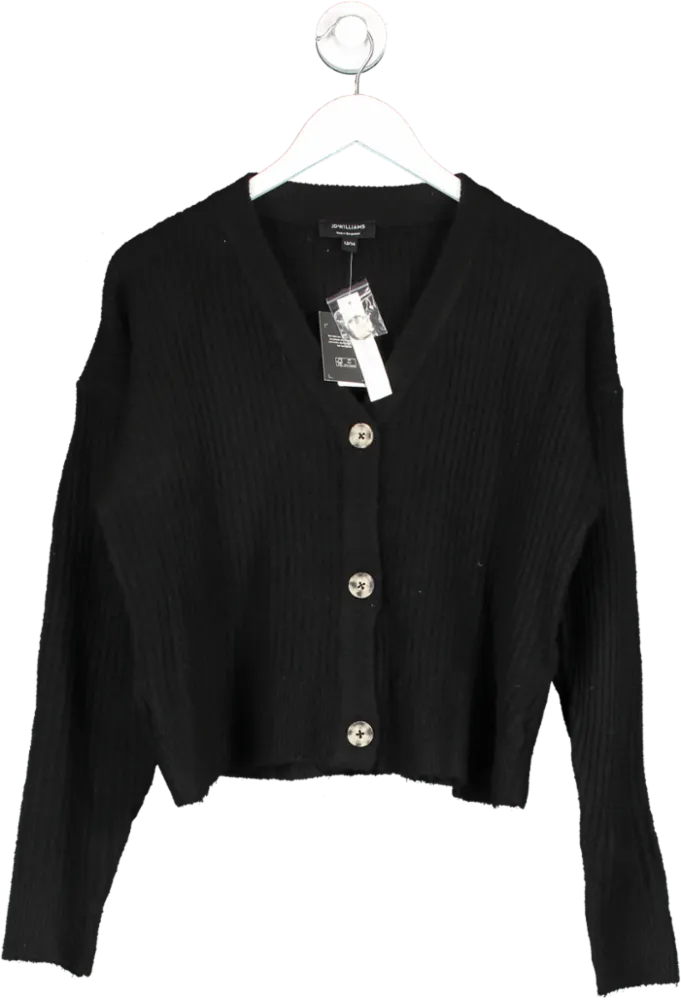 JD.Williams Black Button Down Cardigan Uk12/14 UK 12