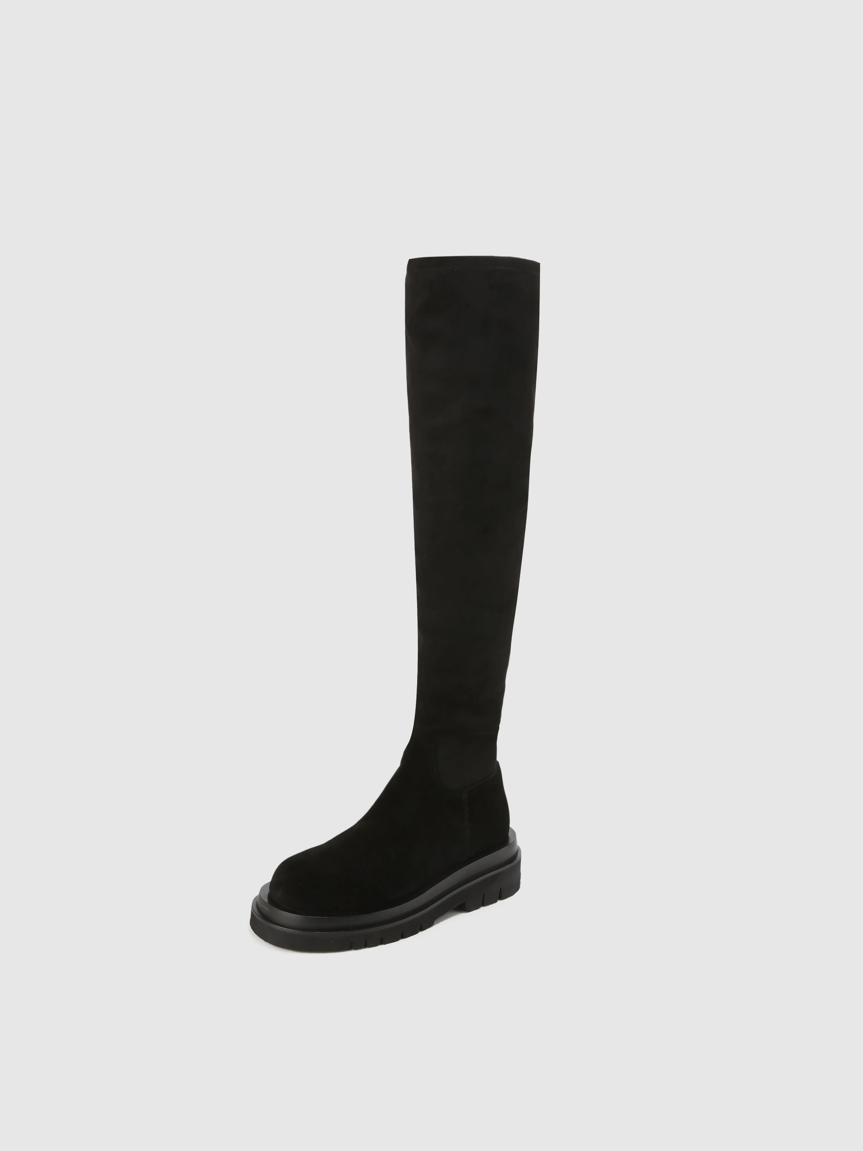 Ladies Stretch-suede over-the-knee Boots