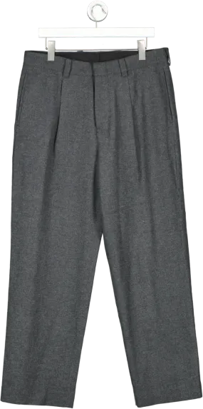 Madewell Grey The Roebling Wool Blend Pleated Trousers W32