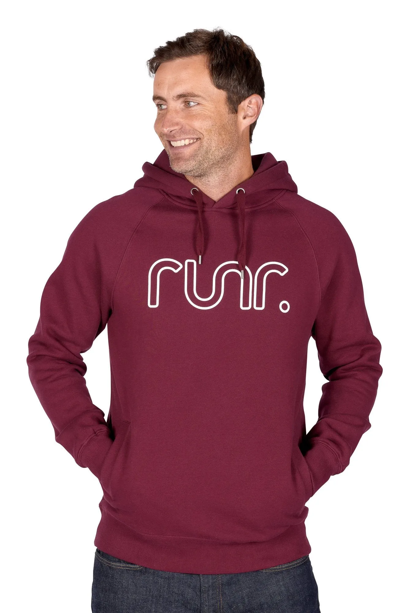 Men's Midnight Runr Hoodies - Burgundy