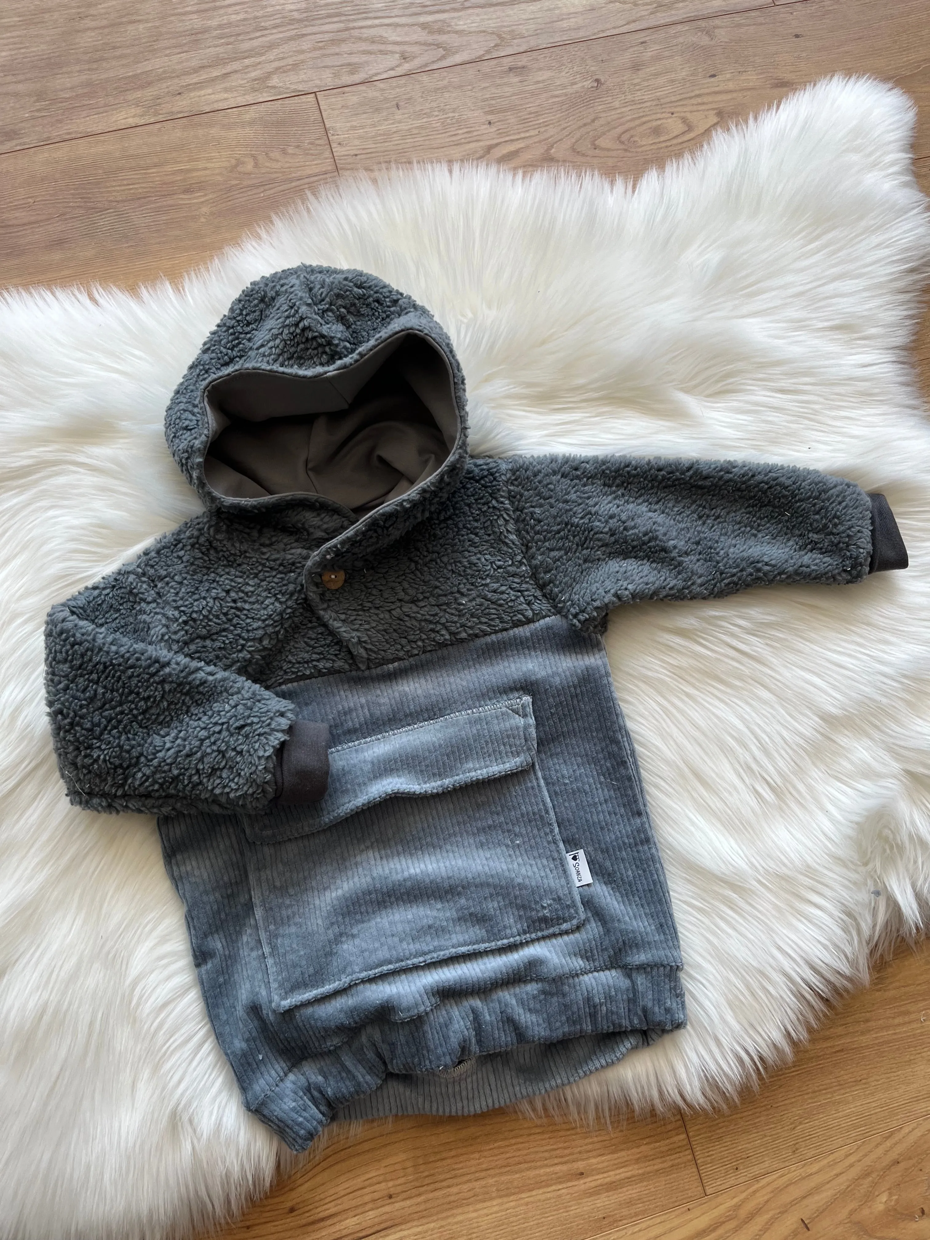 Outdoorhoodie Cord/Teddy