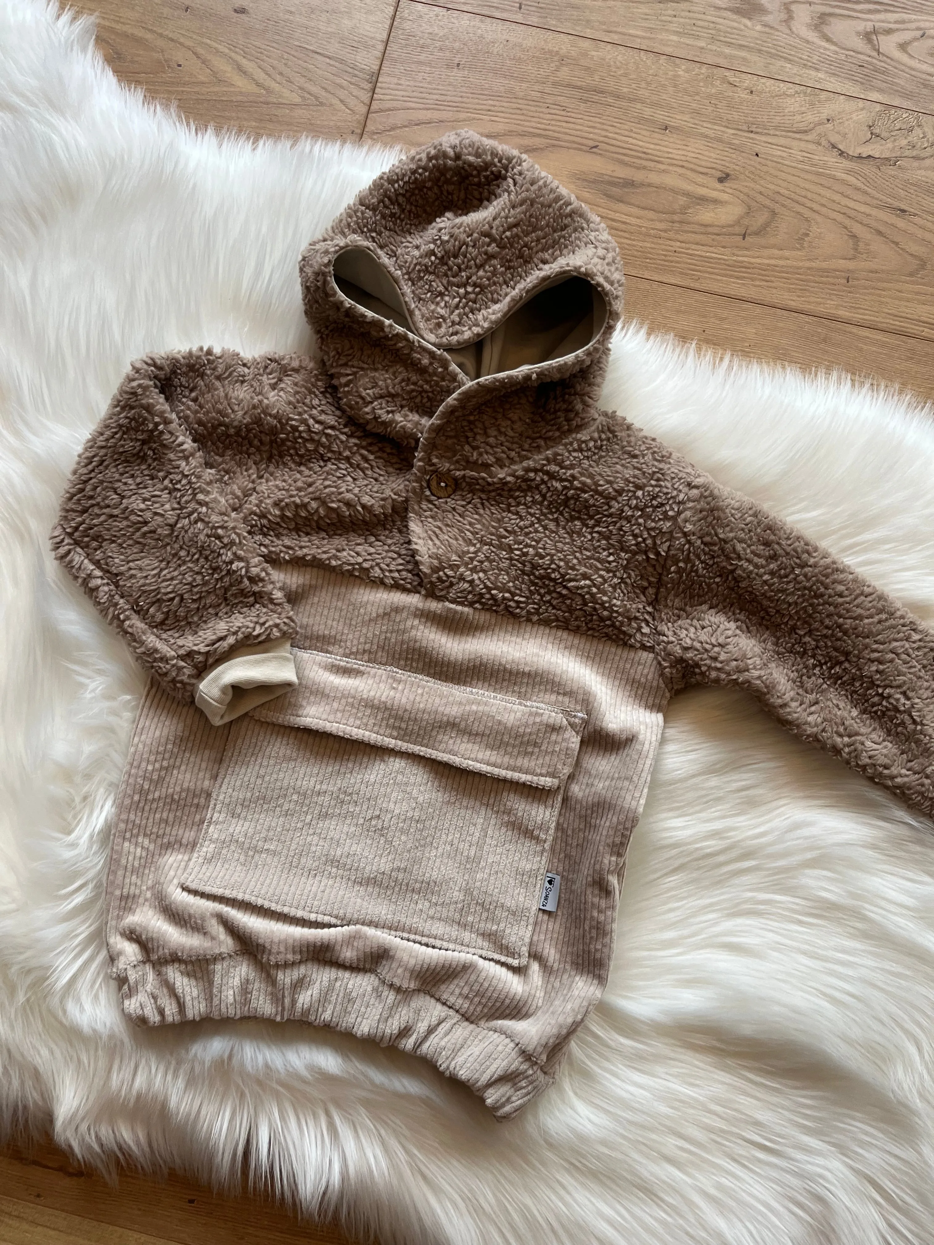 Outdoorhoodie Cord/Teddy