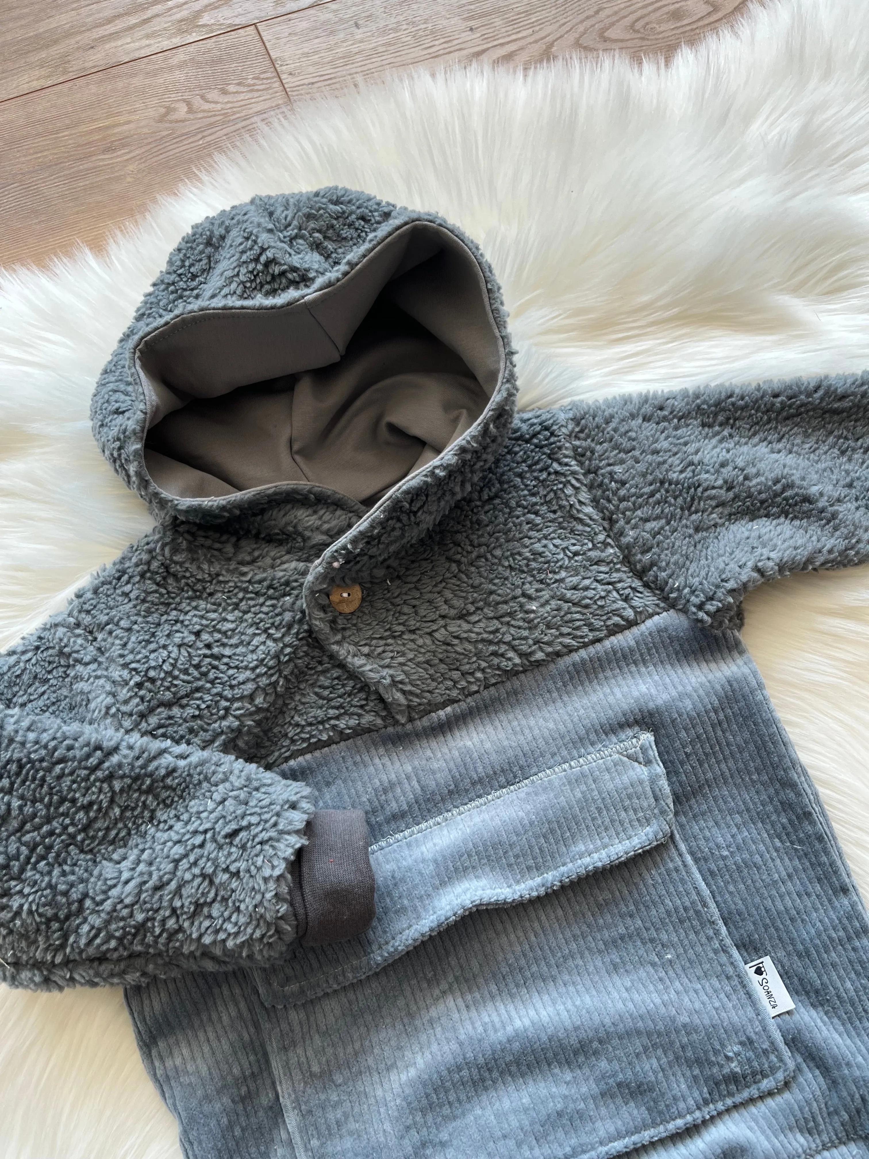 Outdoorhoodie Cord/Teddy