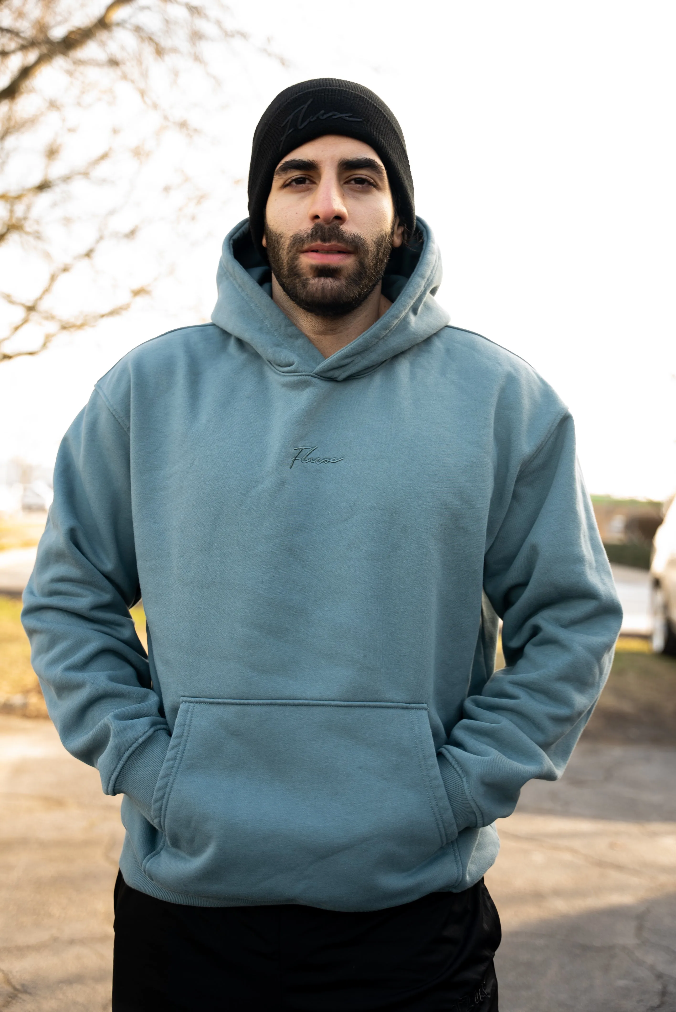 Premium Neutral Blue Oversized Heavyweight Hoodie