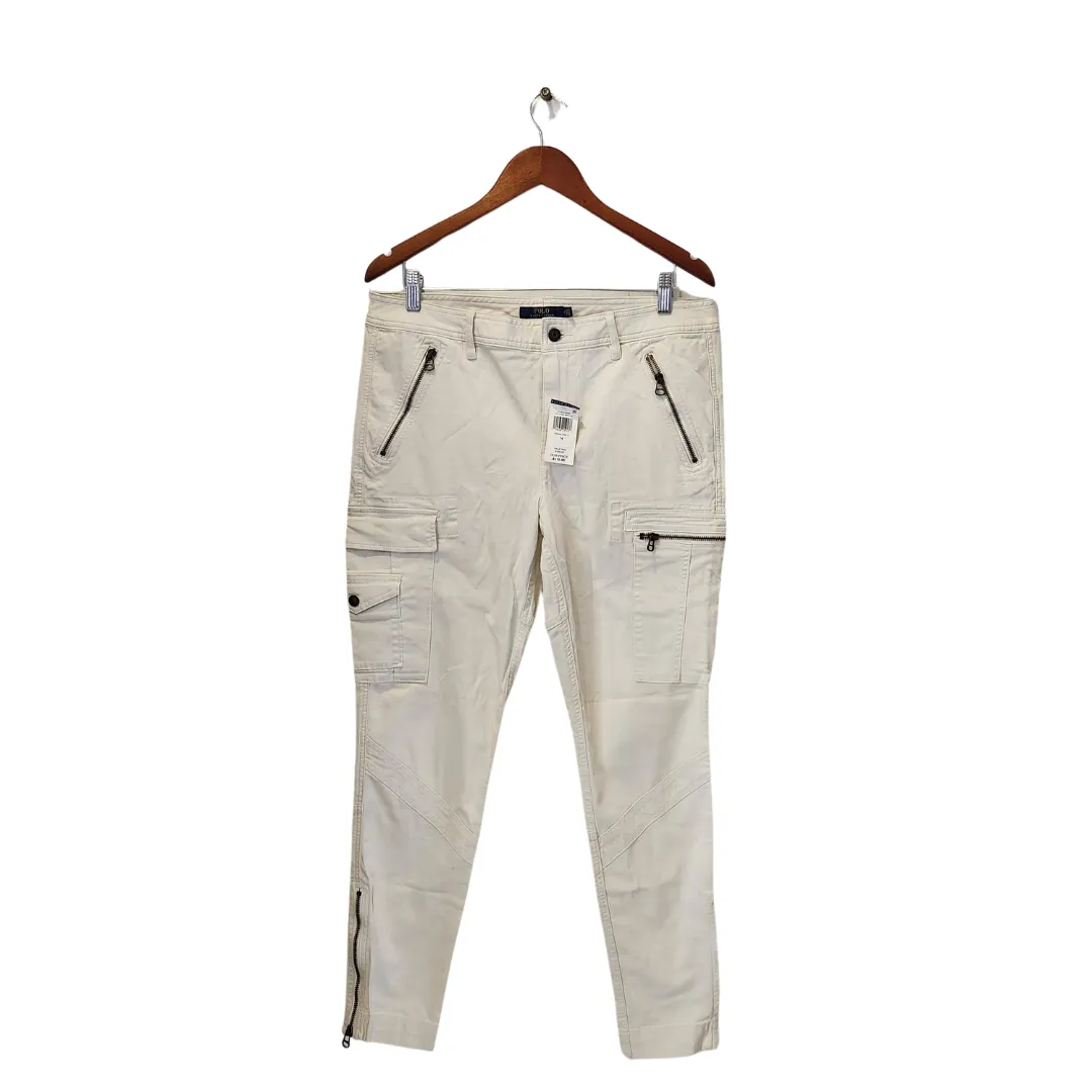 Ralph Lauren White Cargo ''Highland' Skinny Pants | Brand New |