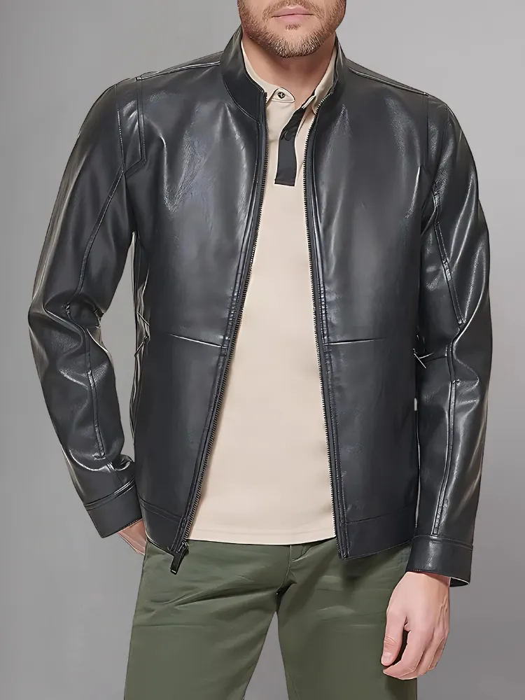 Regular Fit Real Leather Jacket for Men