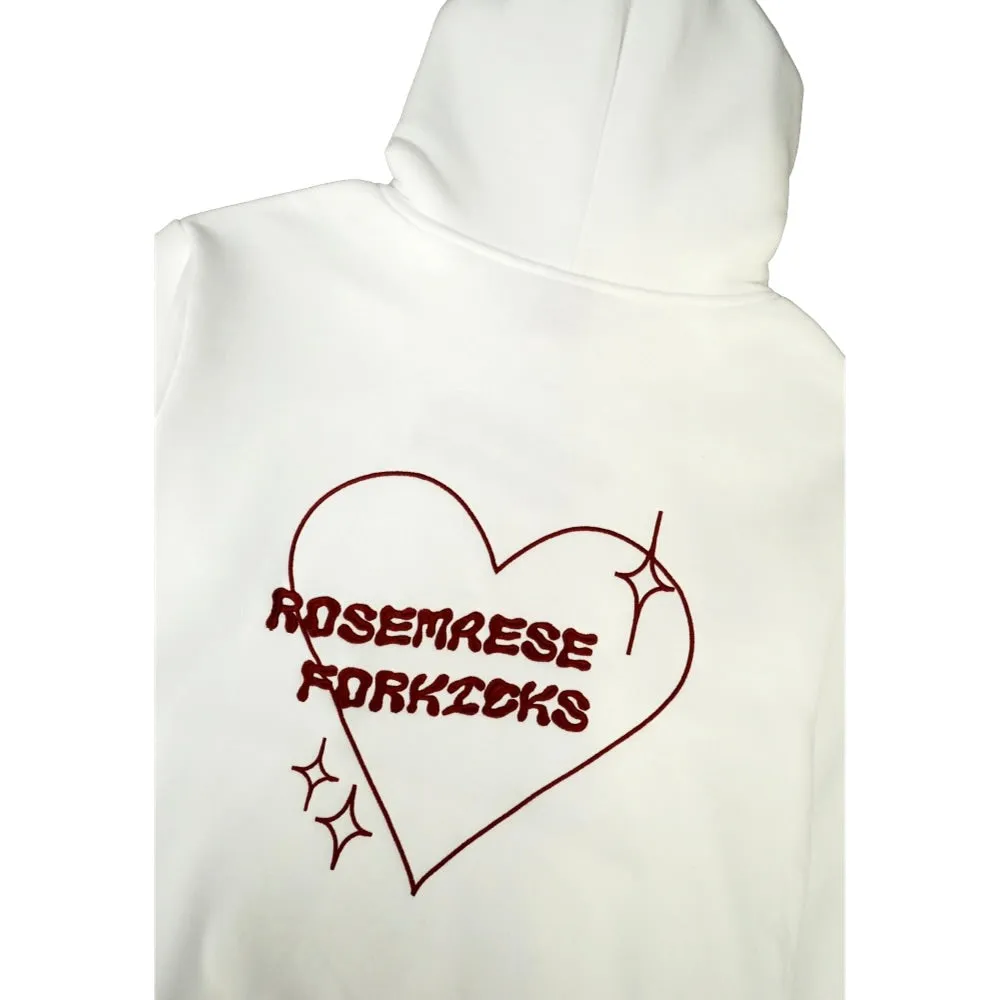 ROSEMAESE ROSEMAESE X FORKICKS ORIGINAL HOODIES-WHITE