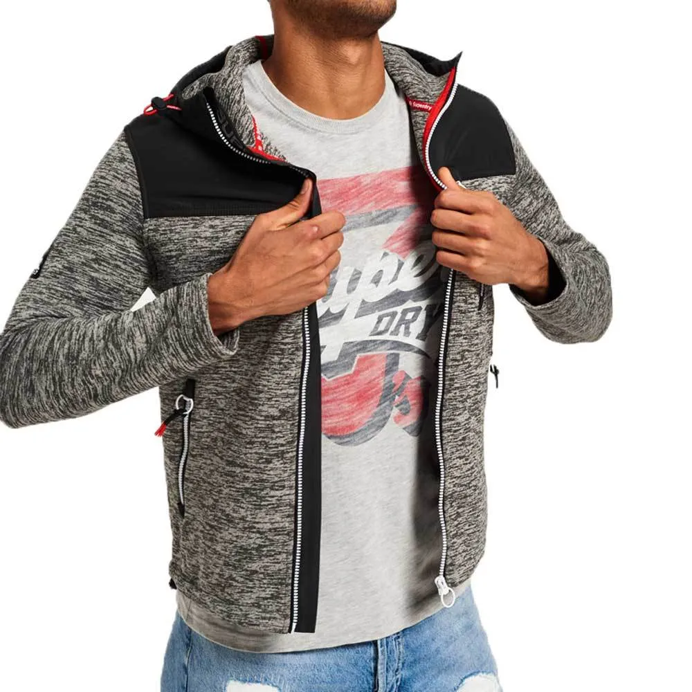 Superdry Storm Mountain Zip hoodie - Charcoal Marl / Black