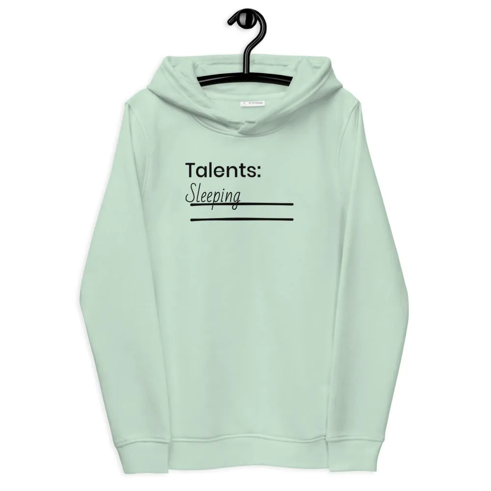 Talents: Sleeping - Dames fitted eco-hoodie