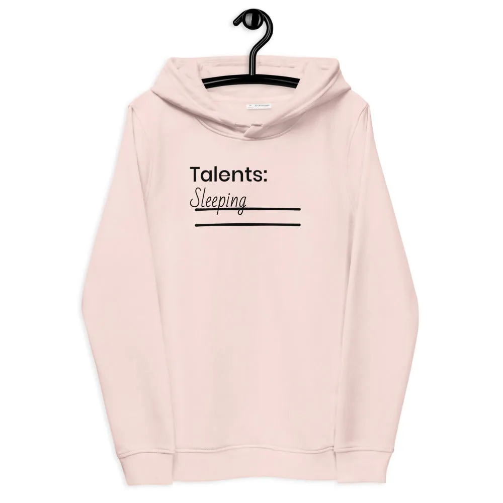 Talents: Sleeping - Dames fitted eco-hoodie