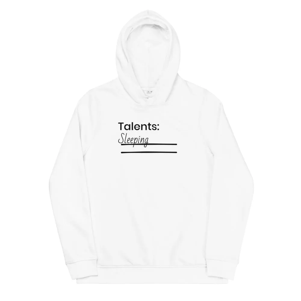 Talents: Sleeping - Dames fitted eco-hoodie