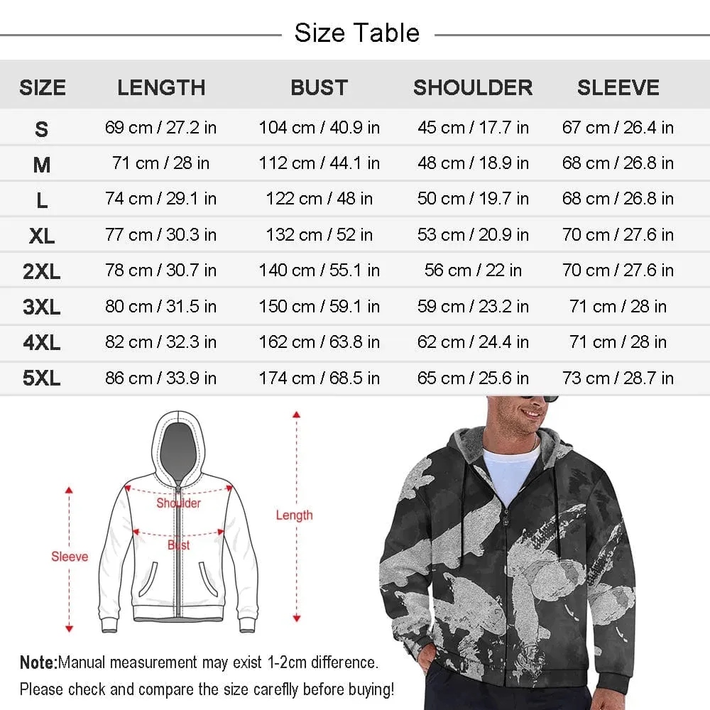 [Thick and Warm]Custom Face Ho Ho Ho Christmas Gift Full Zip Hoodie Double Layer Fleece Thickened Jacket