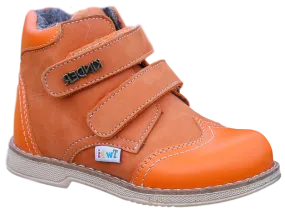 Twiki Orthopedic Boots TW-318-6 Orange Autumn Winter Outdoor Shoes Two Fasteners Baby Toddler Kids Boys Girls