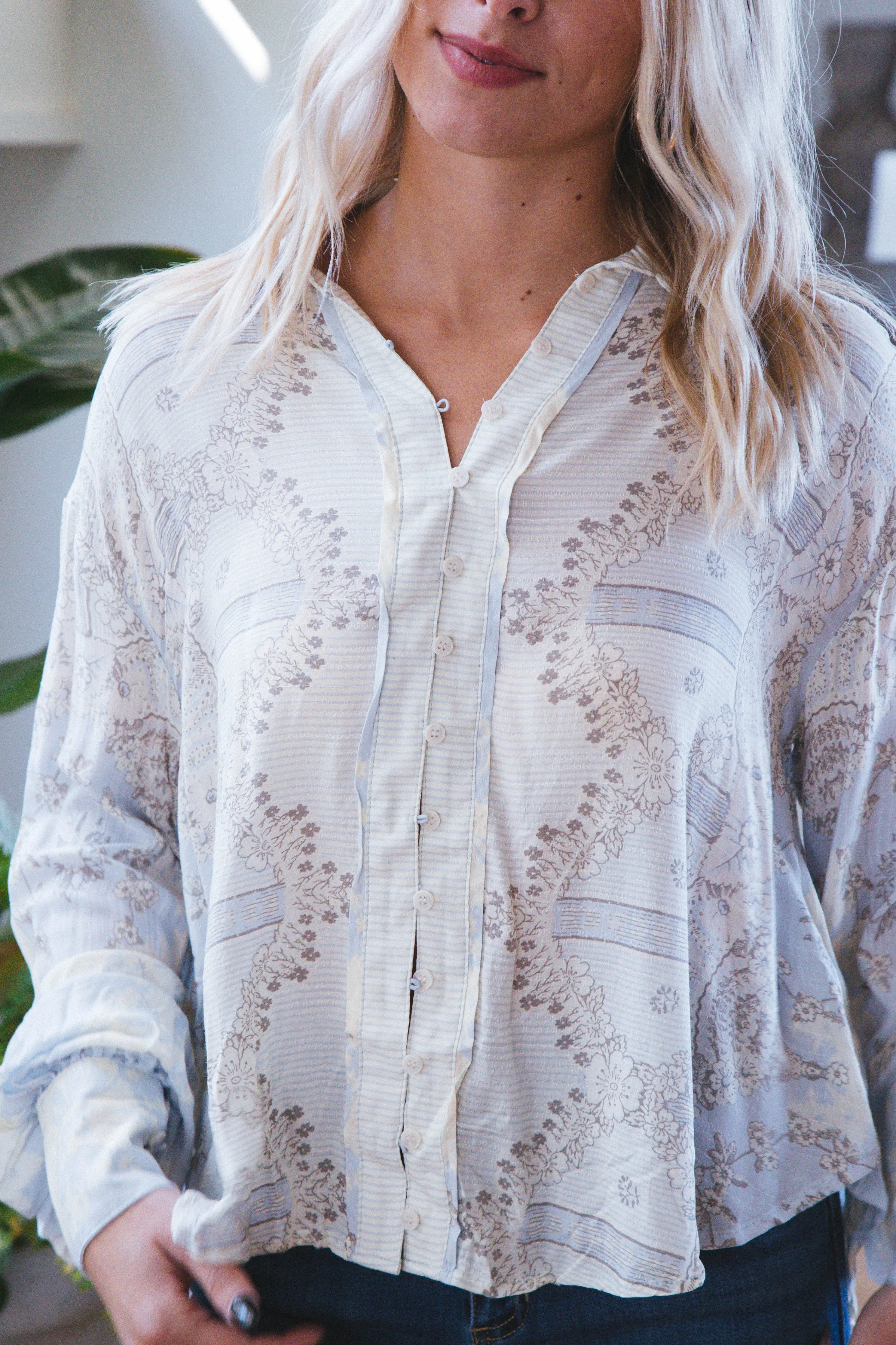 Virgo Baby Buttondown Top, Spring Blue | Free People