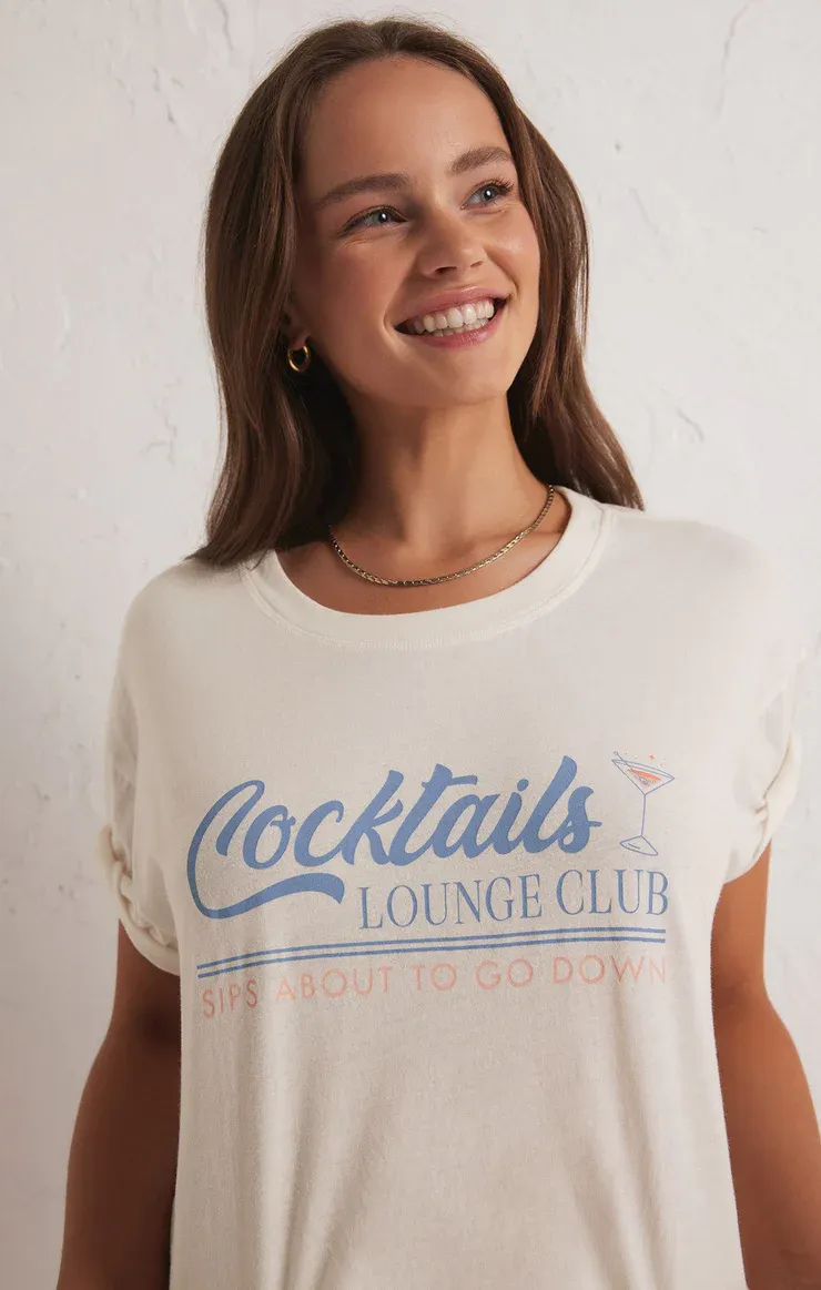 Z Supply Cocktails Lounge Tee - Cloud Dancer