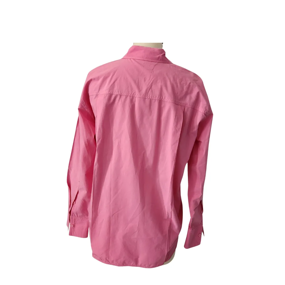 ZARA Pink 100% Cotton  Collared Shirt | Pre Loved |