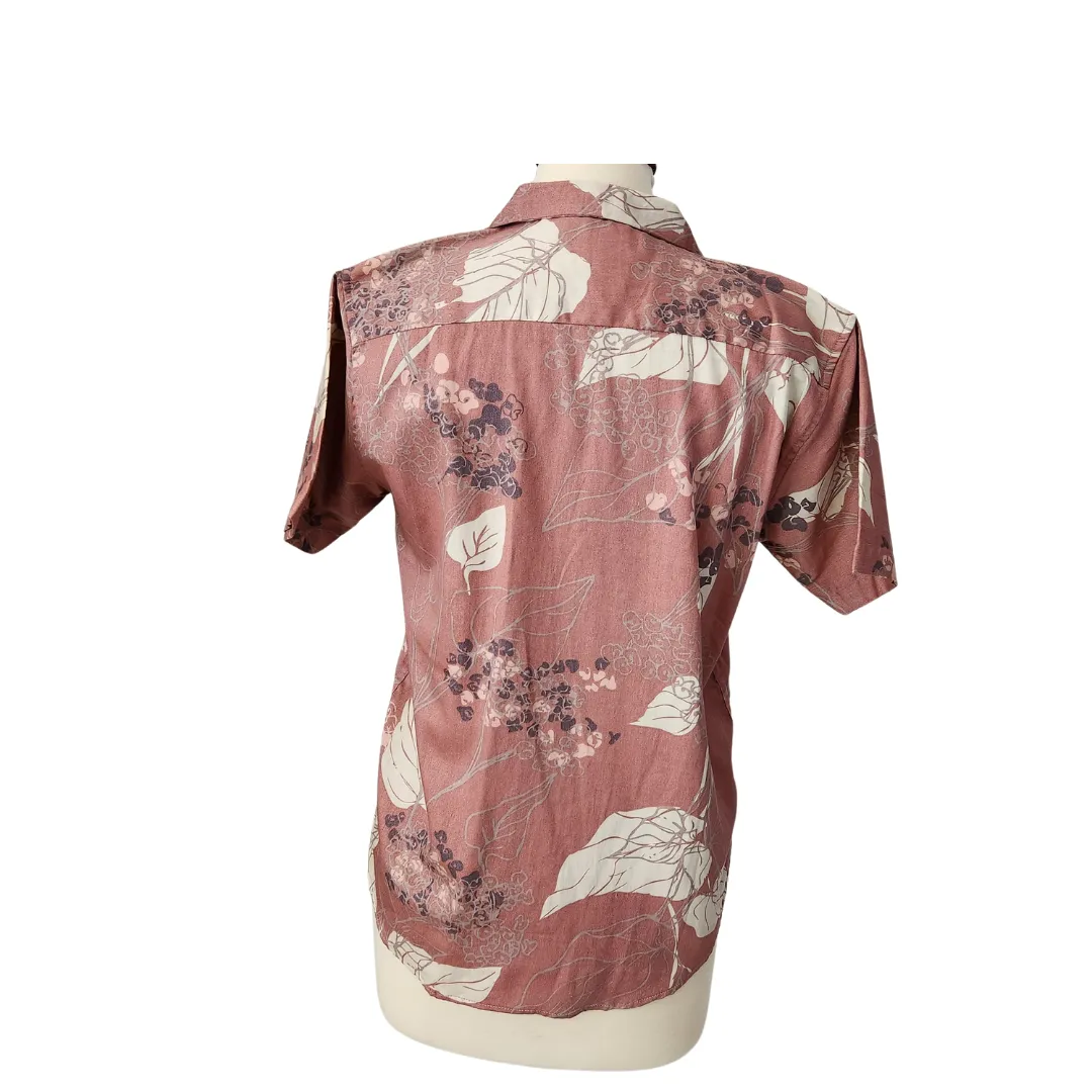 ZARA Pink Printed Short-sleeves Collared Shirt | Brand New |